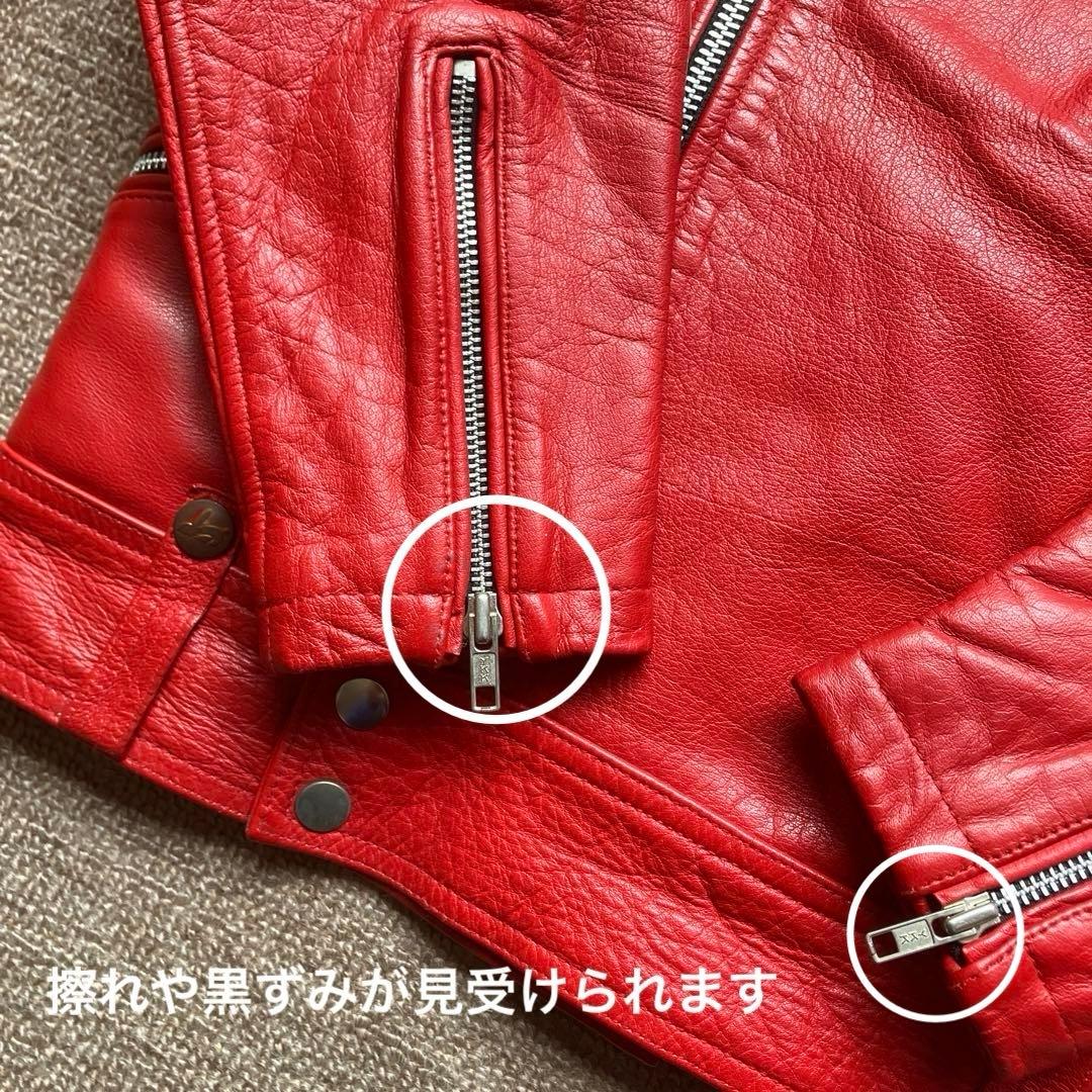 ルイスレザー ポールスミス ライダースジャケット M サイクロン レッドイヤー