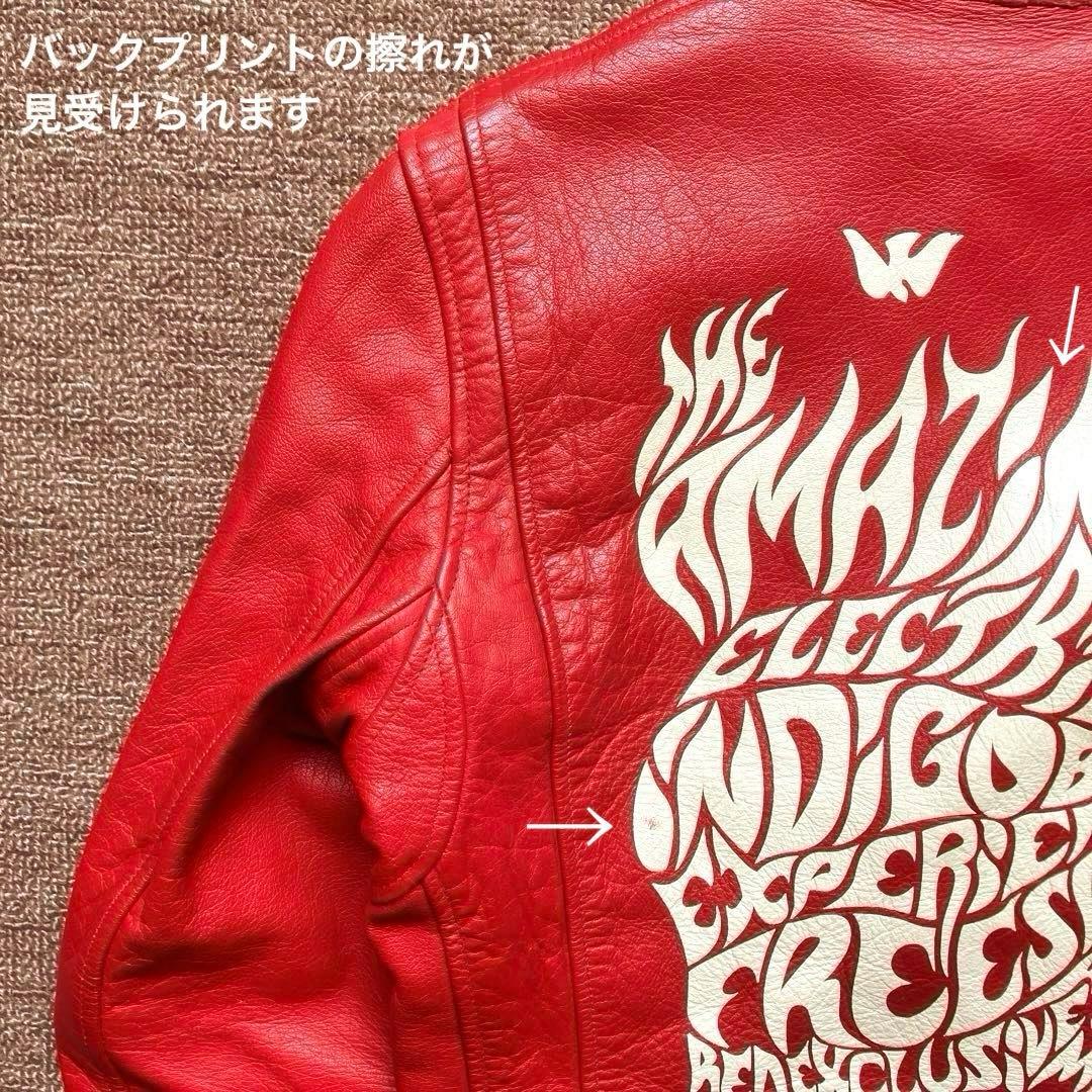 ルイスレザー ポールスミス ライダースジャケット M サイクロン レッドイヤー