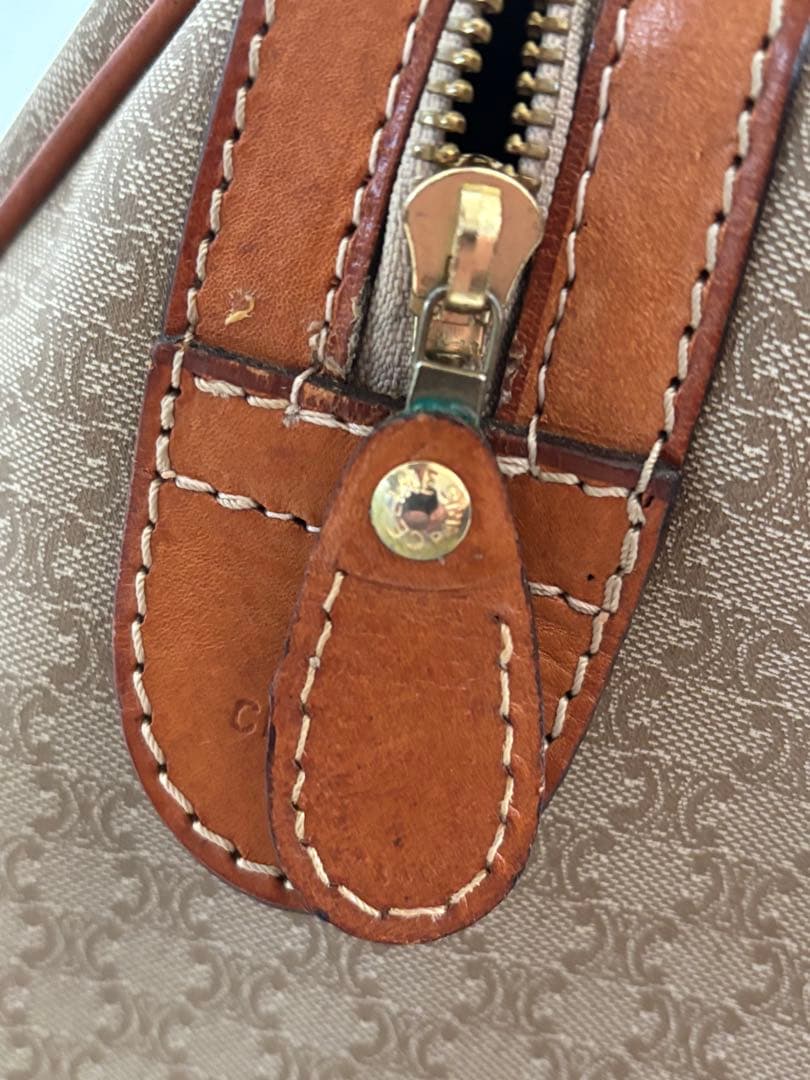 CELINE オールドセリーヌ PVC 総柄 マカダム ミニボストン