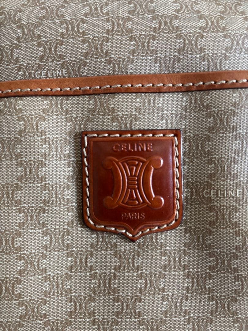 CELINE オールドセリーヌ PVC 総柄 マカダム ミニボストン