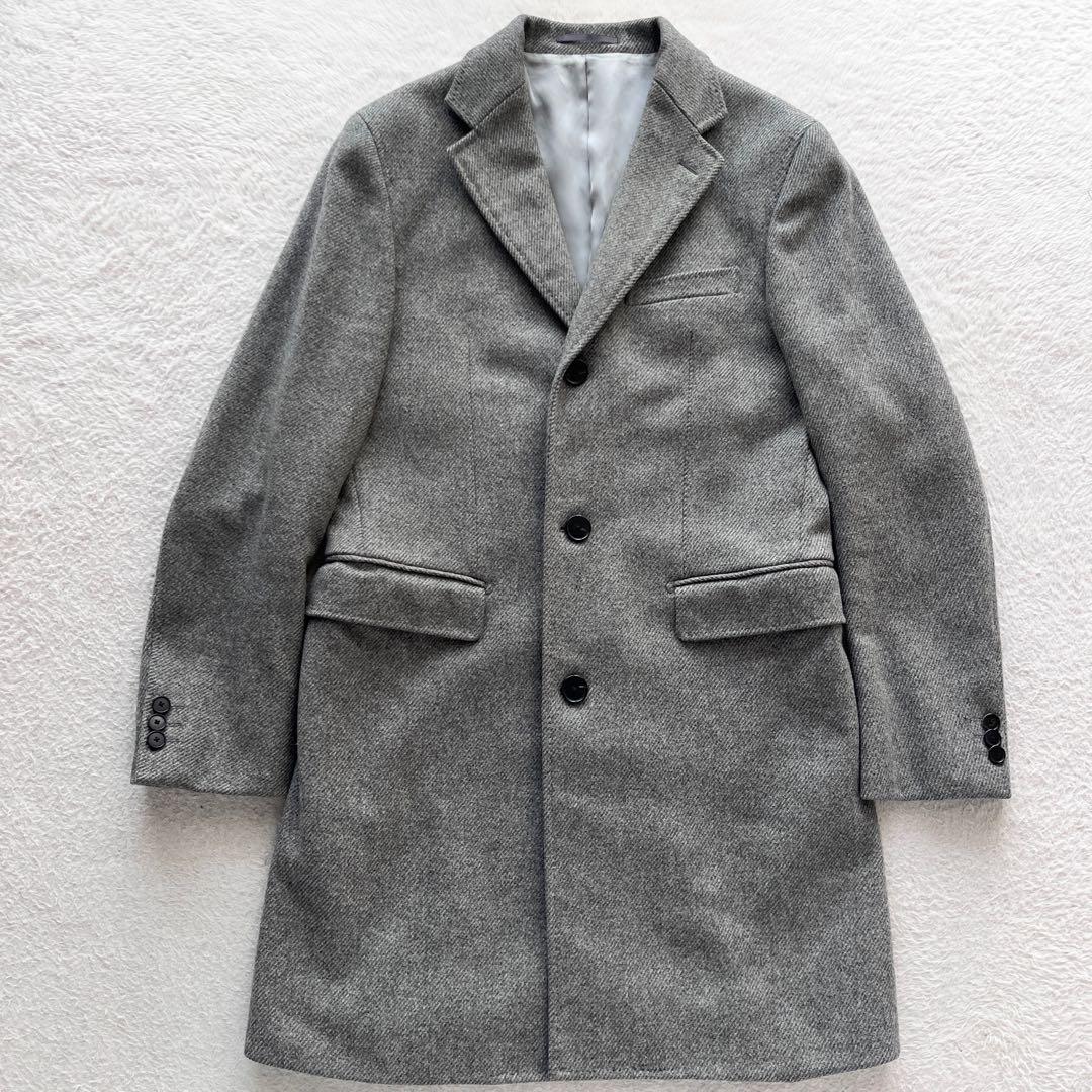 美品✨ エディフィス 英国生地 ツイードウール カシミヤ チェスターコート