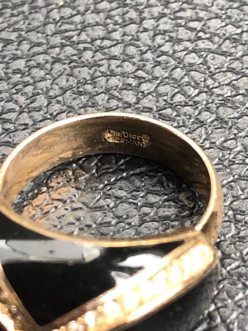 アクセサリー Vintage Christian Dior Line Stone Ring