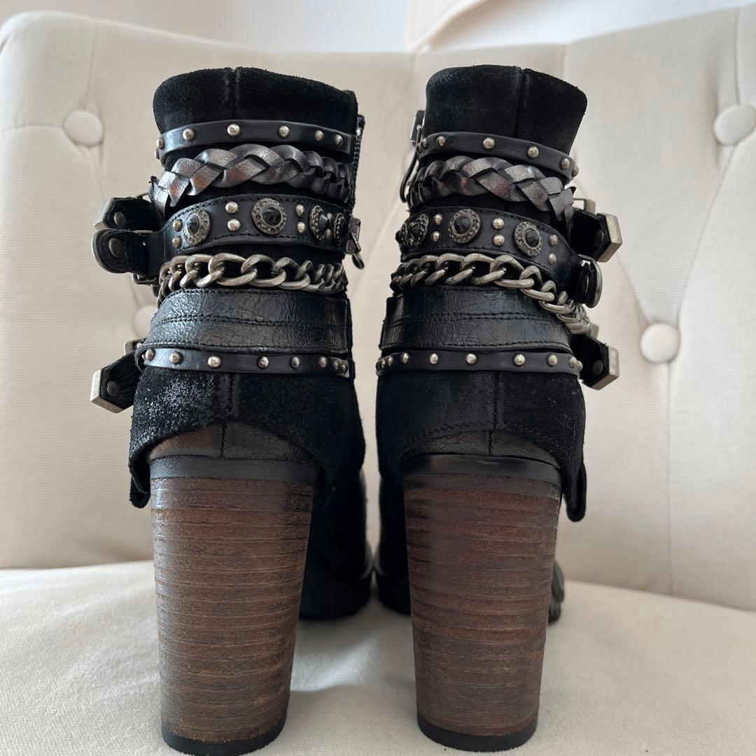 el dantes スペイン製 サイドジップ チェーン y2kフェアリーグランジ