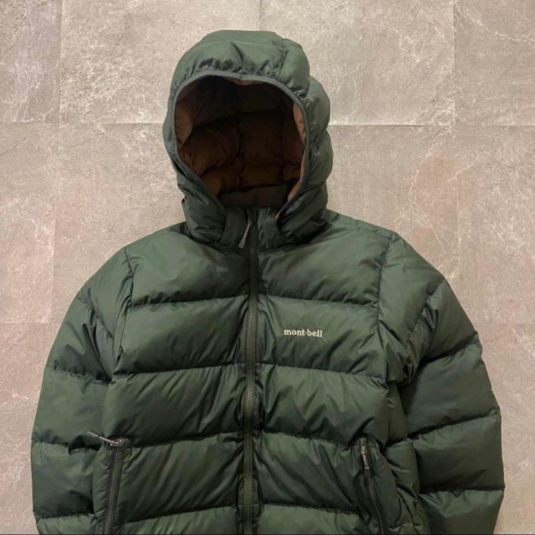 【極美品❗️】mont-bell ダウンジャケットS グリーン　モンベル