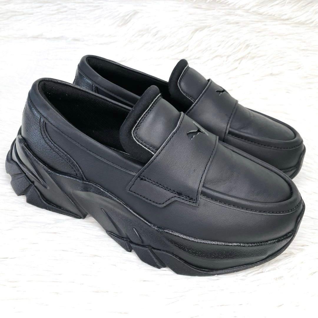 【ご試着のみ】PUMA24.5㌢LOAFYR WNS 厚 底　ローファー　黒