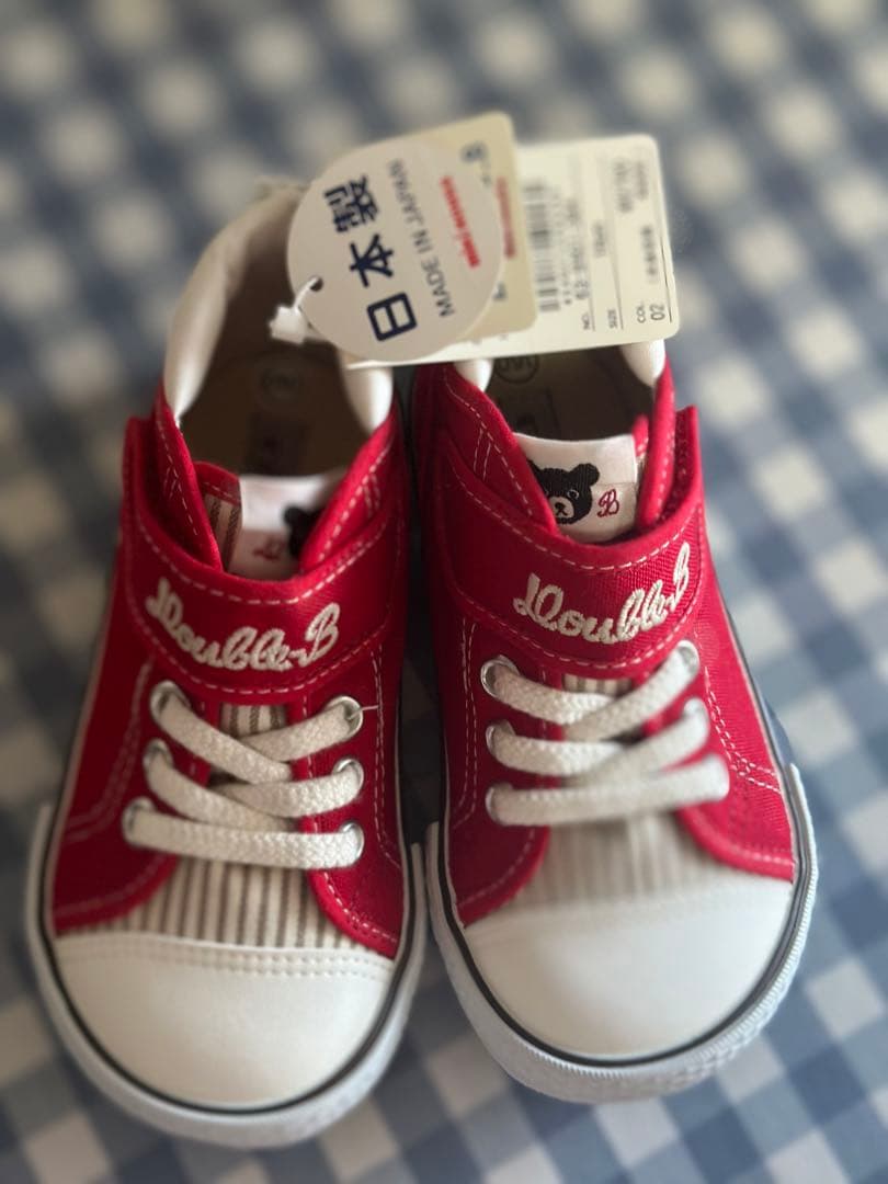 ミキハウス　ダブルビーDOUBLE_B ロゴキッズシューズ