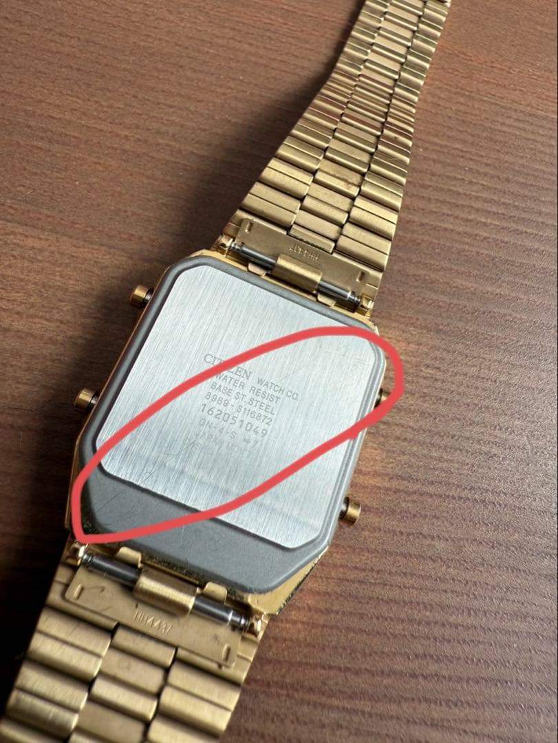 CITIZEN レコードレーベル アナデジ テンプ 腕時計 ゴールド