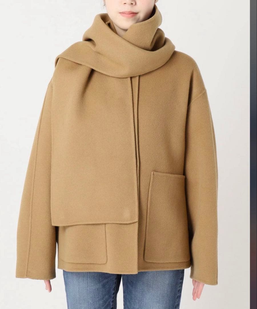 お値下げ‼︎スピック＆スパン☆完売ビーバーストール付きセットコート36キャメル