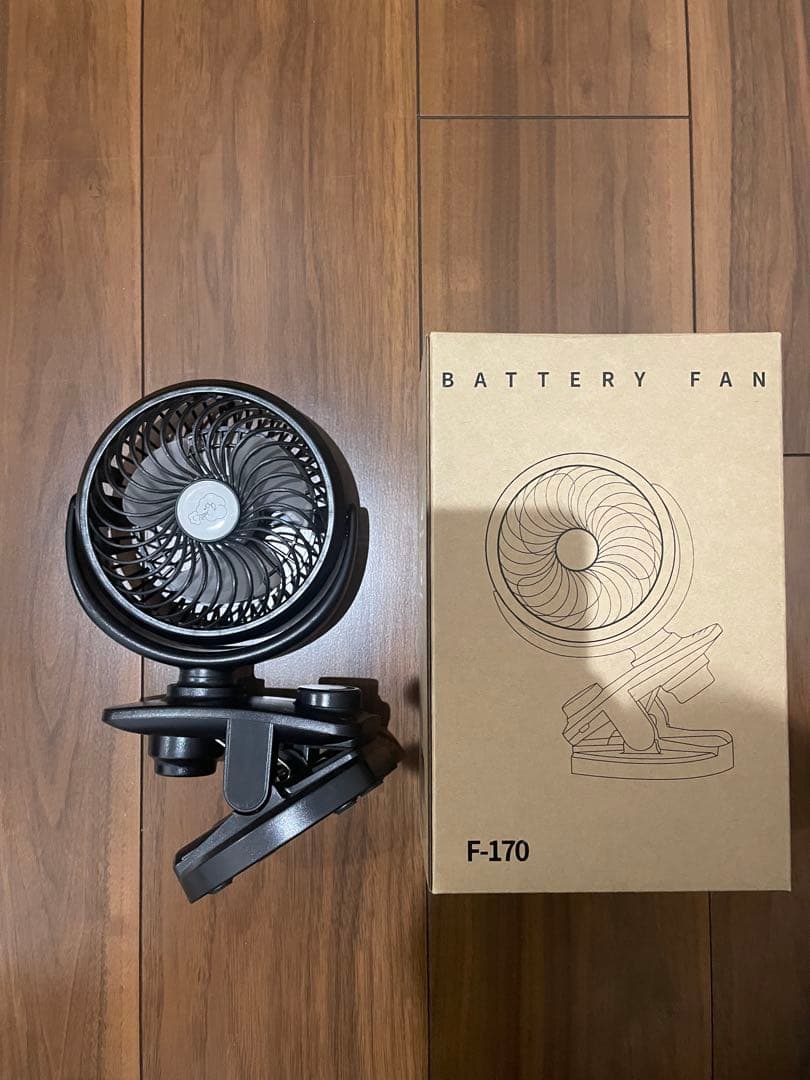 バッテリーファン 4台セット 自動首振り＆最大60時間連続使用 植物などに