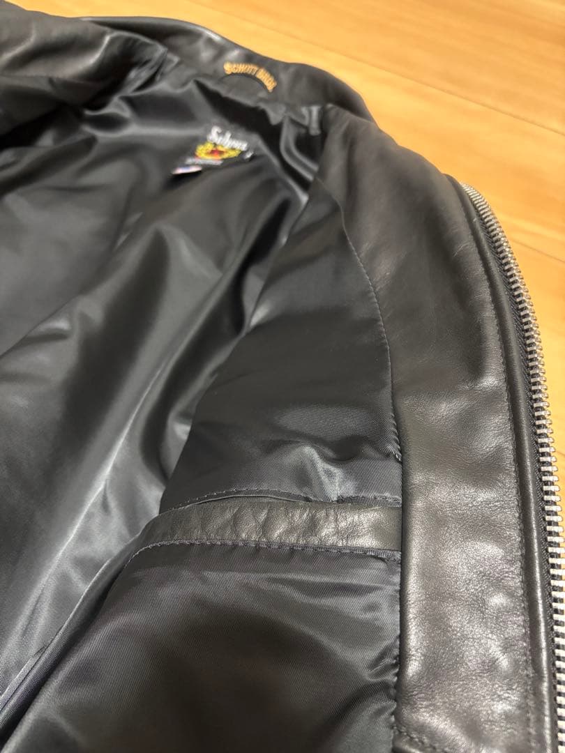 Schott 103US ショット レザーシングルライダースジャケット 34