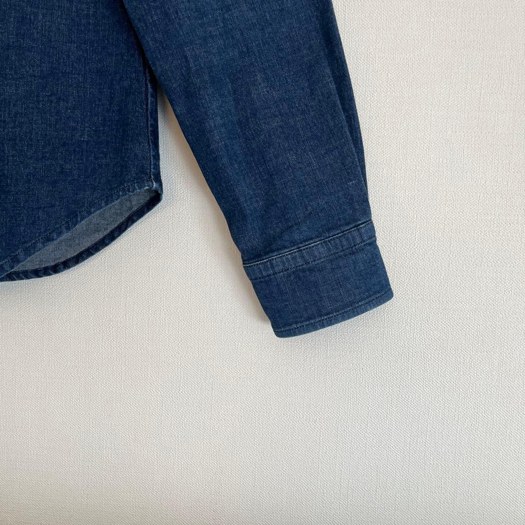 【超レア着用感少ない美品】ラルフローレンデニムシャツ160しっかりとした厚手生地