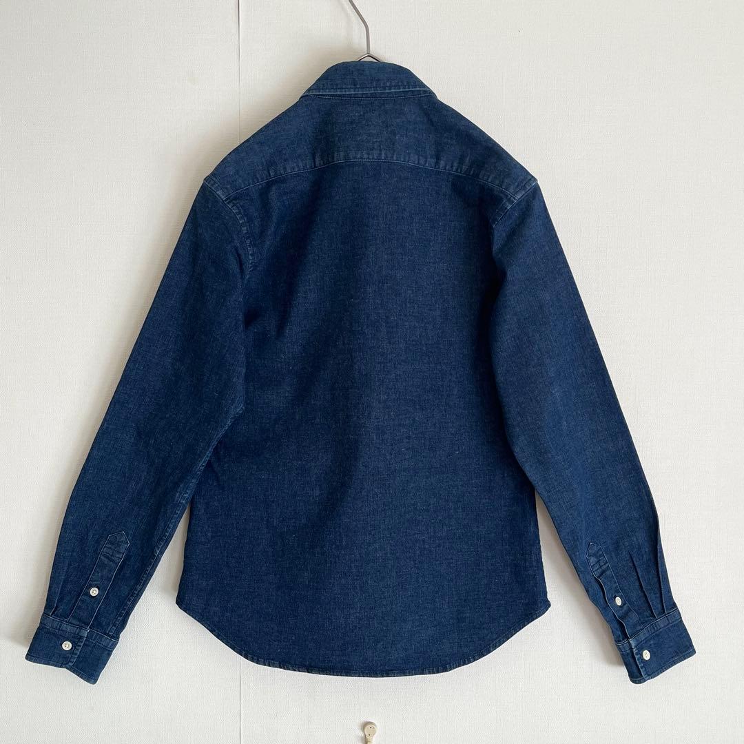 【超レア着用感少ない美品】ラルフローレンデニムシャツ160しっかりとした厚手生地