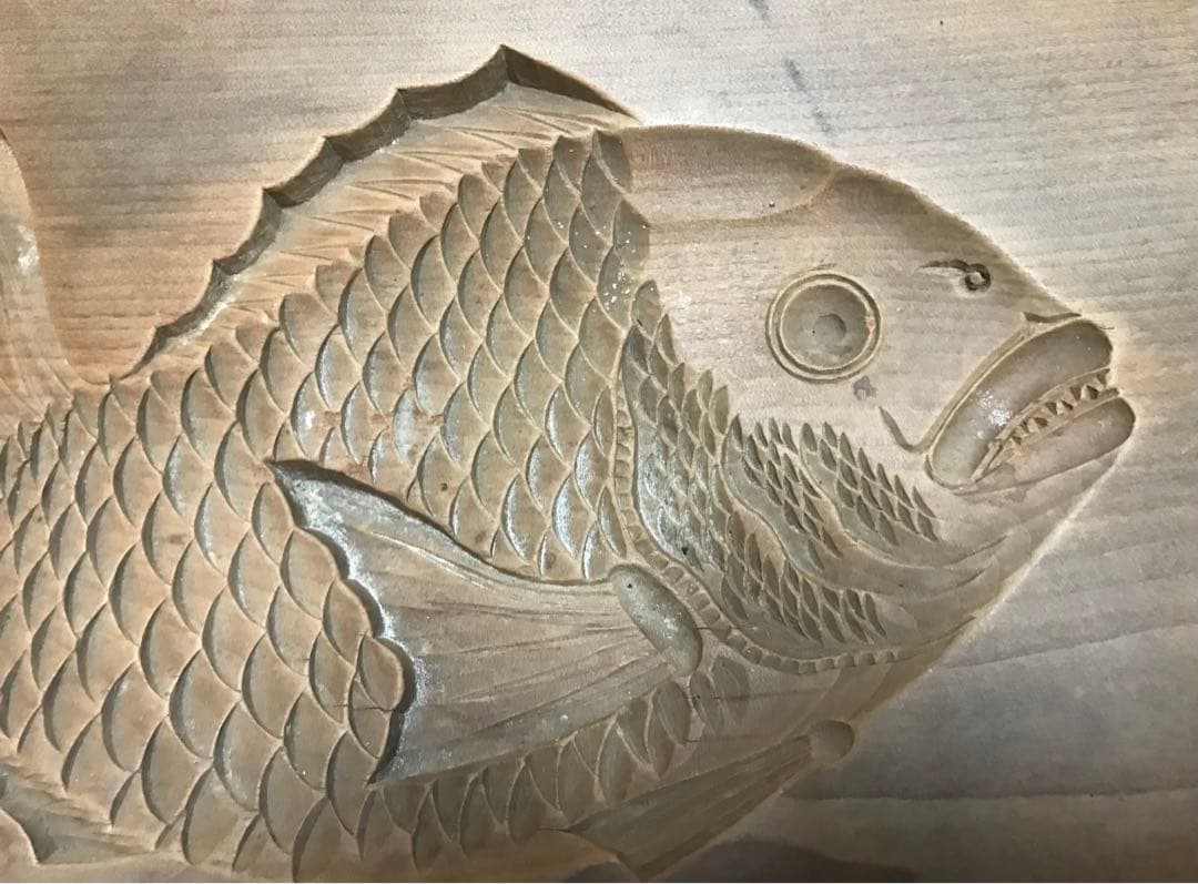 見事な大ぶり鯛菓子型　めでたい骨董