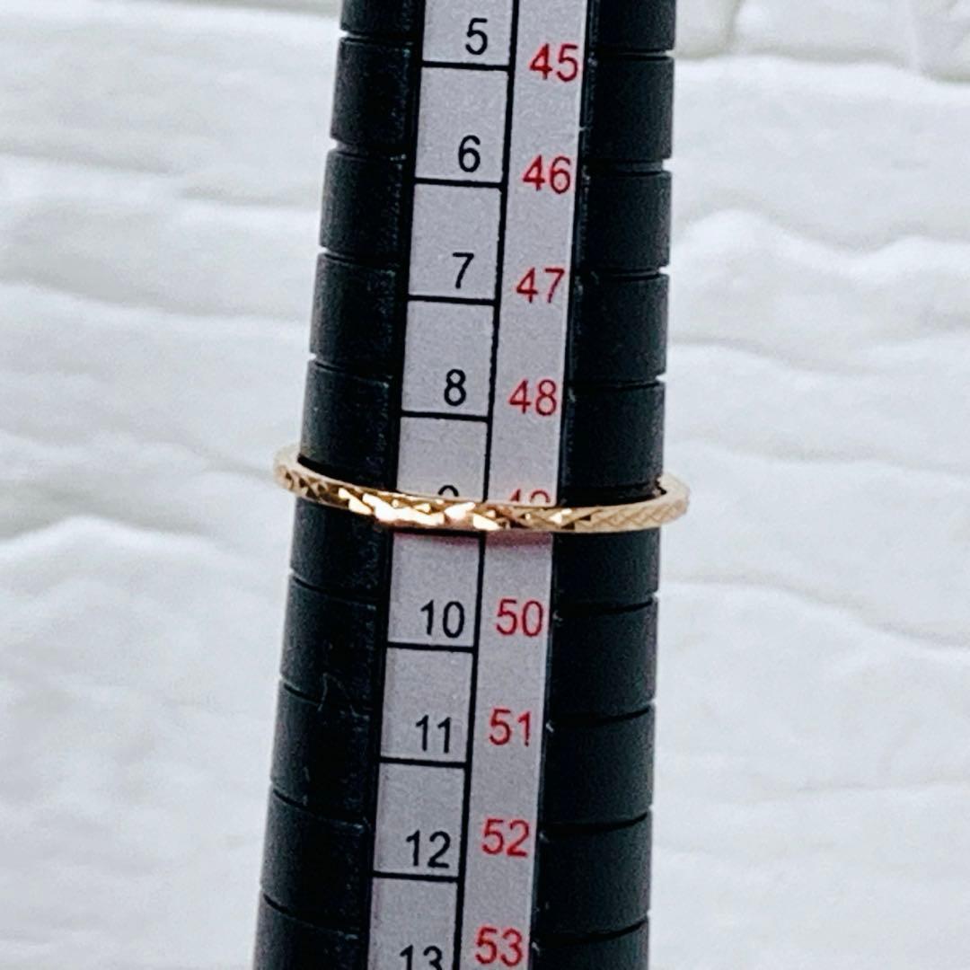 美品ete エテ k10 ピンクゴールド クレールカットリング 9号