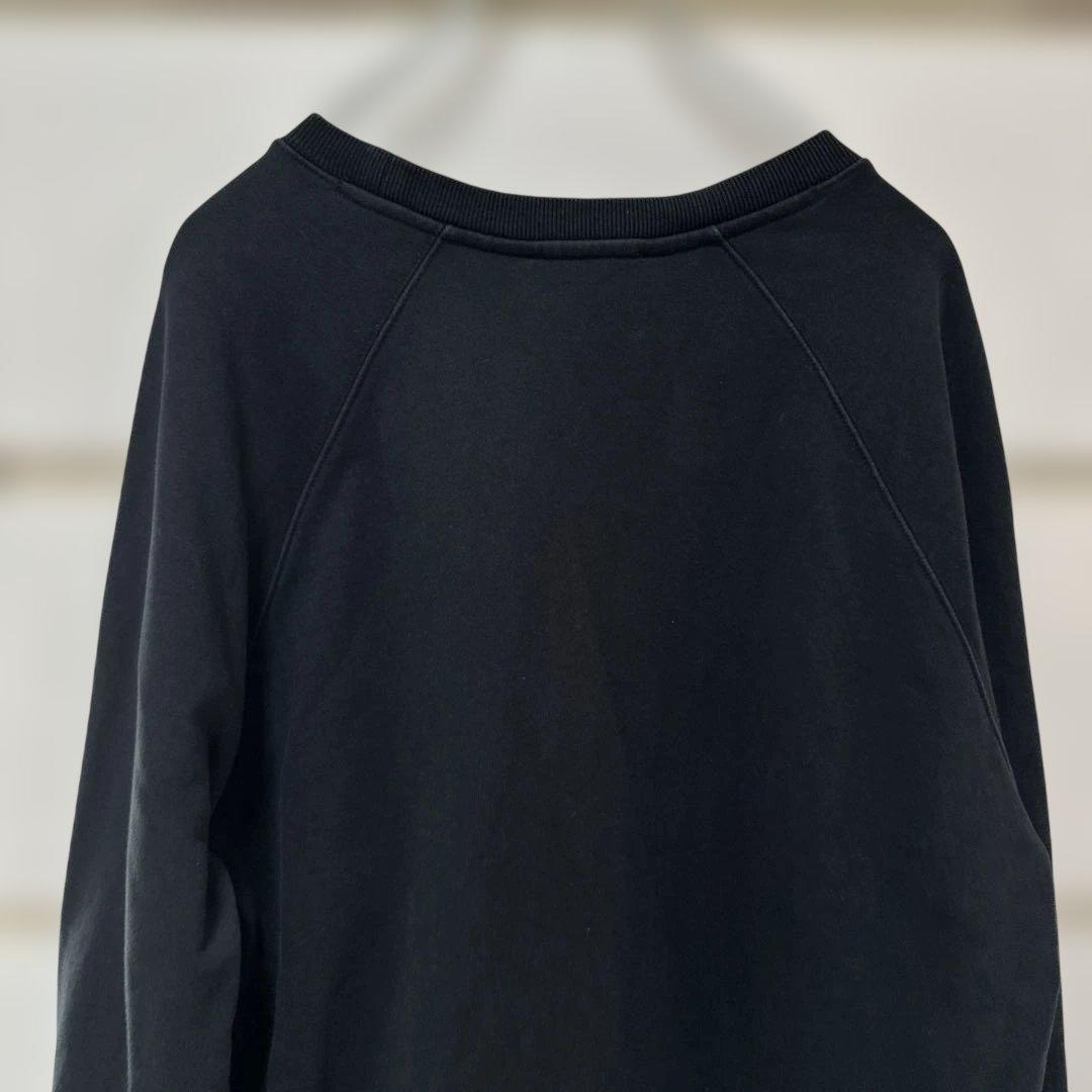 メゾンキツネ スウェット トレーナー 黒 ワンポイント ロゴ 刺繍