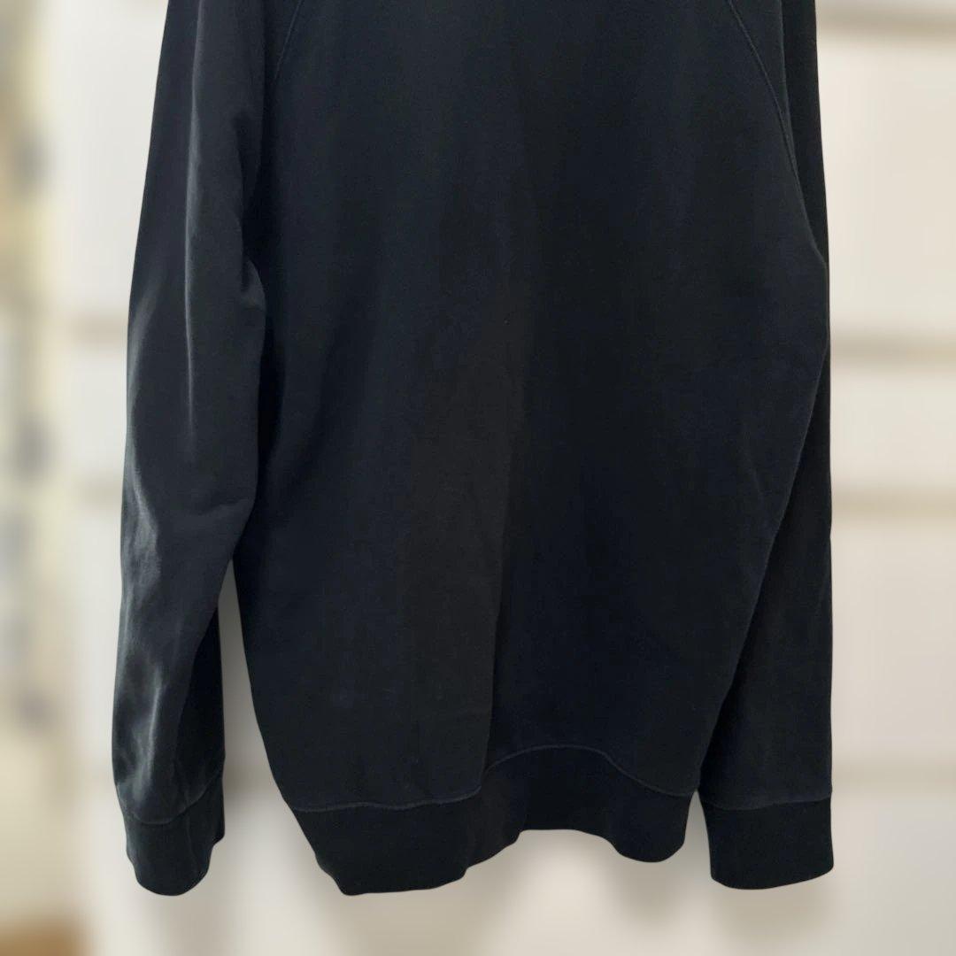 メゾンキツネ スウェット トレーナー 黒 ワンポイント ロゴ 刺繍