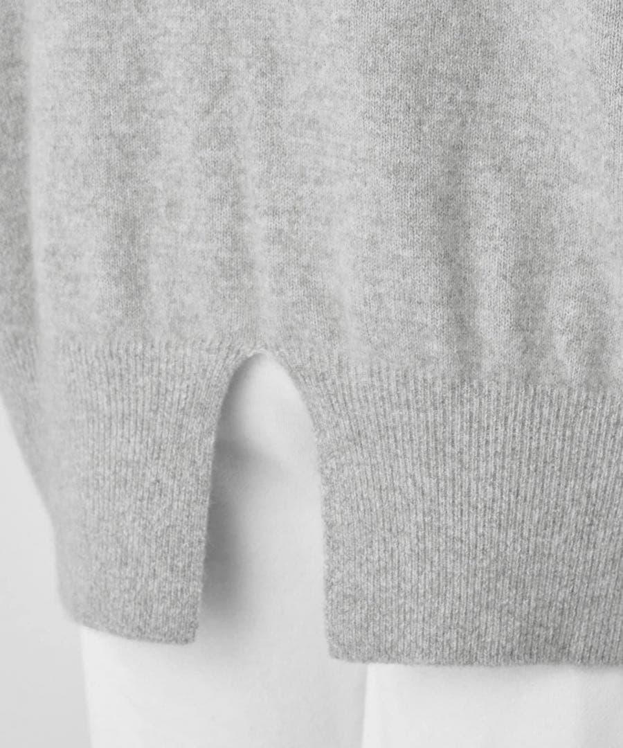 Whim Gazette タートルネックラフライトハイゲージニット　ラクーン混