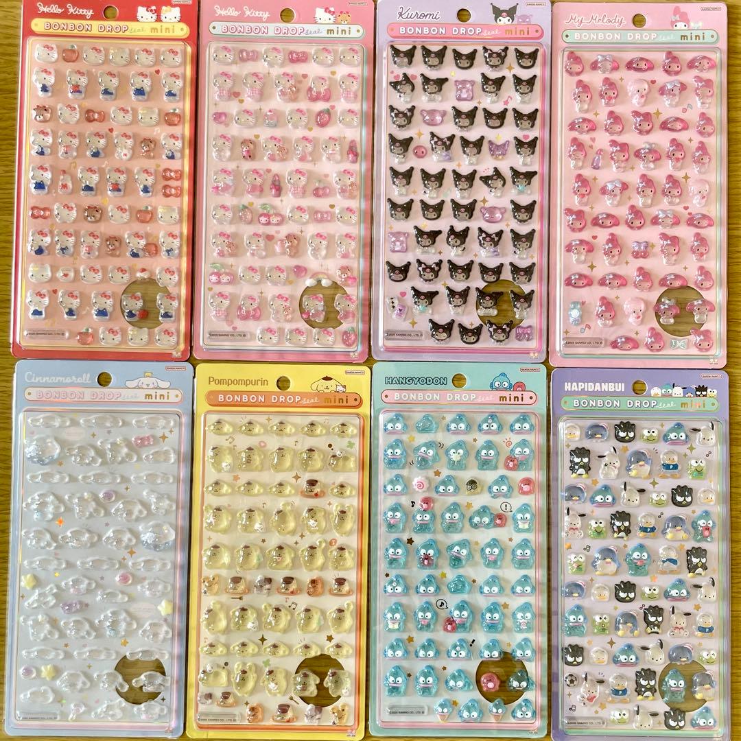 【正規品】サンリオmini ボンボンドロップシール　コンプリート　8種　セット