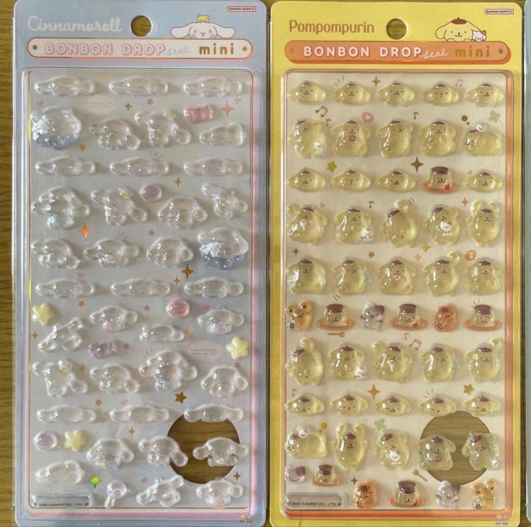 【正規品】サンリオmini ボンボンドロップシール　コンプリート　8種　セット