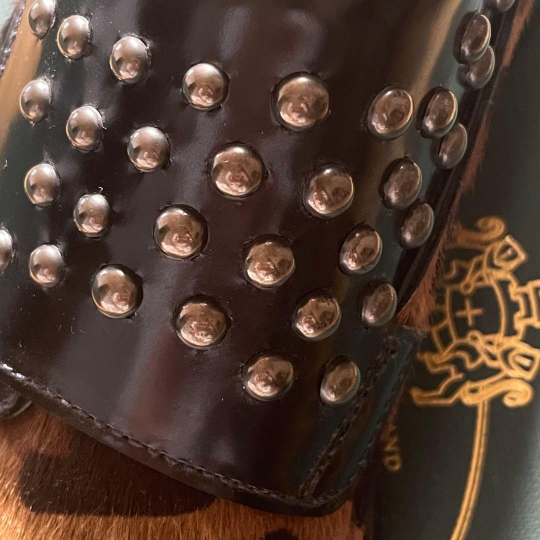 あい⭐︎Church’s レオパード柄 ハラコ スタッズ ダブルモンク