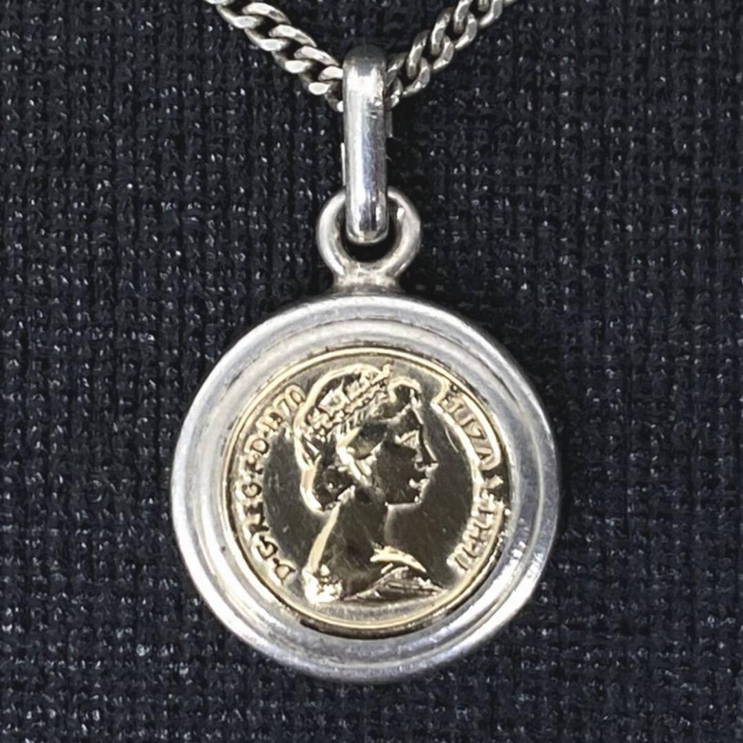 OLD K18 エリザベス  シルバー925 メタルネックレス 44cm