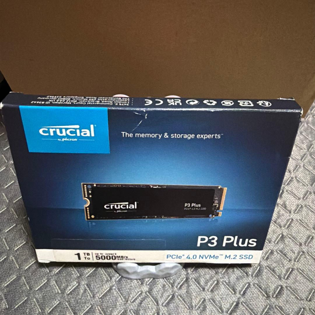 内蔵型SSD Crucial P3 Plus 1TB PCIe 4.0 NVMe SSD
