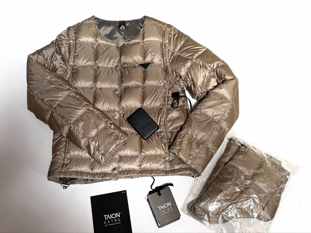 TAION EXTRA カーキダウン Sサイズ　動作確認済み　バッテリー付き