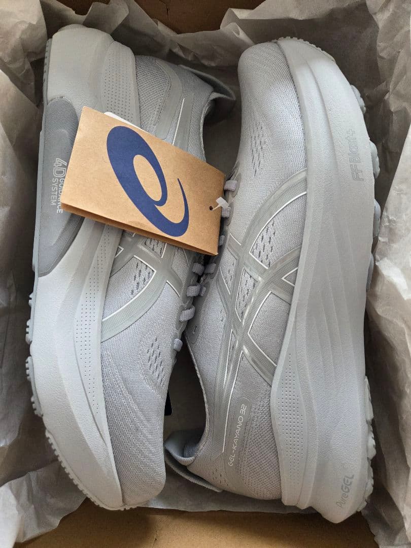 【未使用】ASICS ゲルカヤノ32 エクストラワイド 26.5 ライトグレー