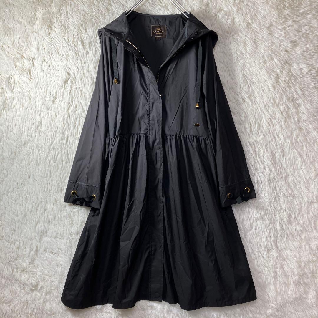 美品 TOCCA トッカ ロングコート Aライン レインコート フリーサイズ