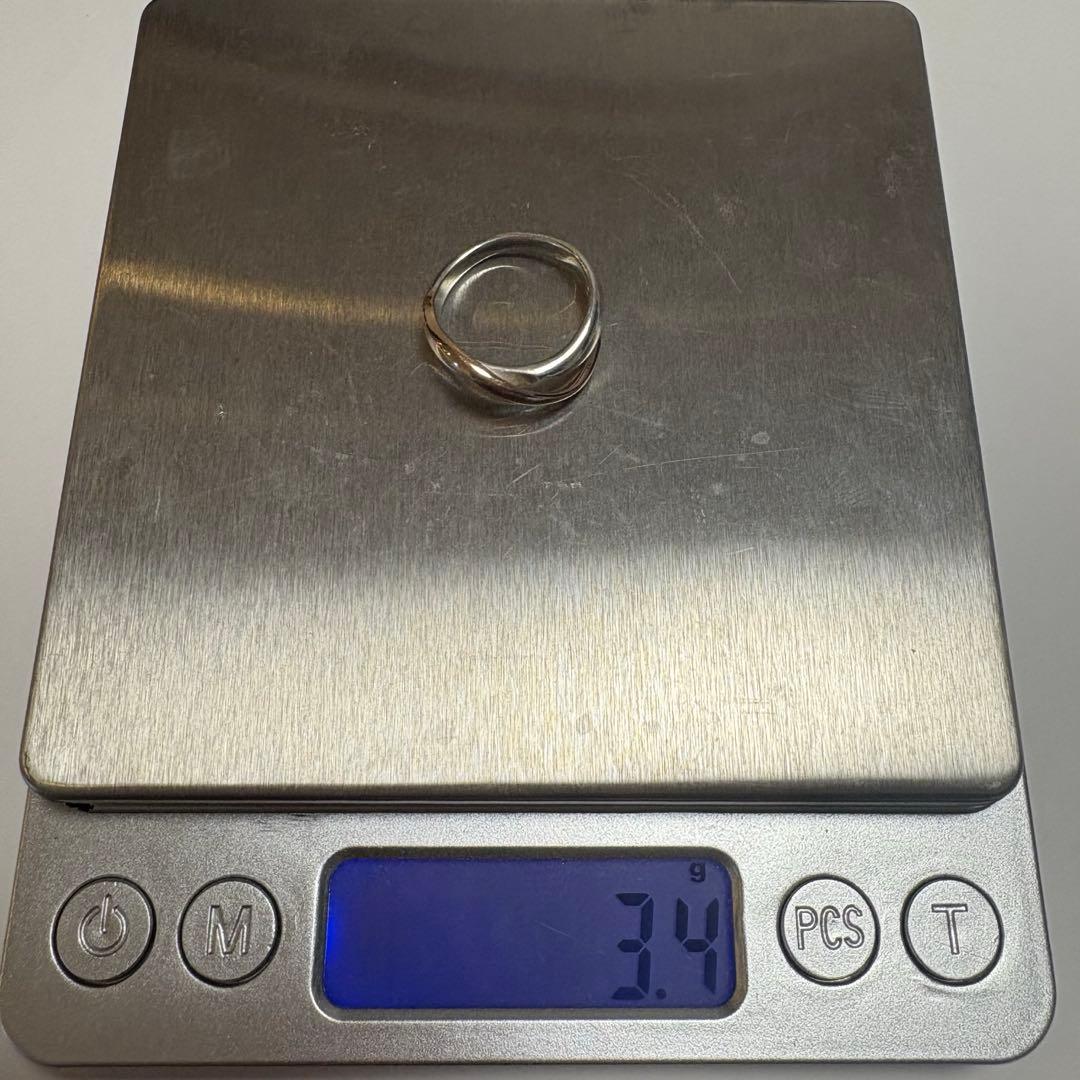 4°C　K10　シルバー　コンビ　リング