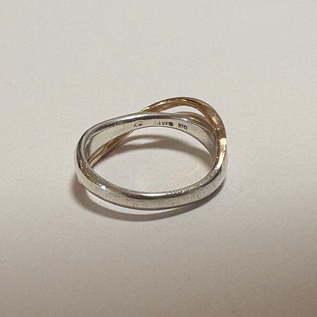 4°C　K10　シルバー　コンビ　リング