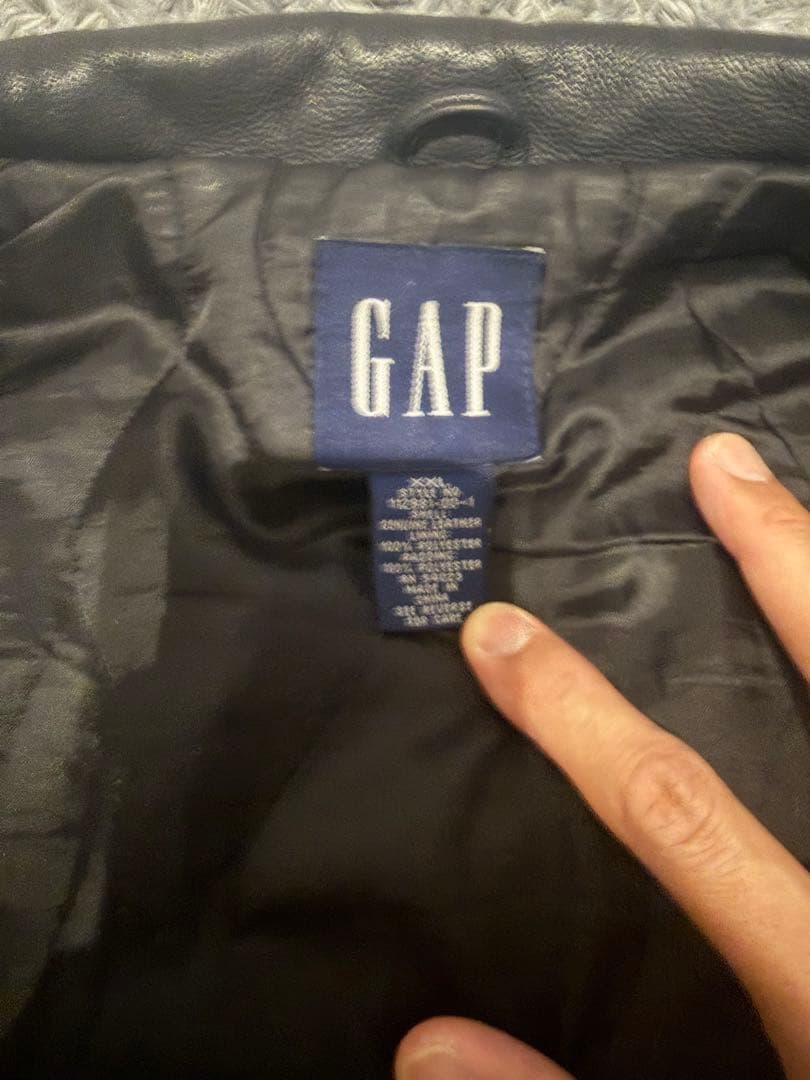 美品！OLDGAP ブラックレザーカーコート　XL 2XL XXL