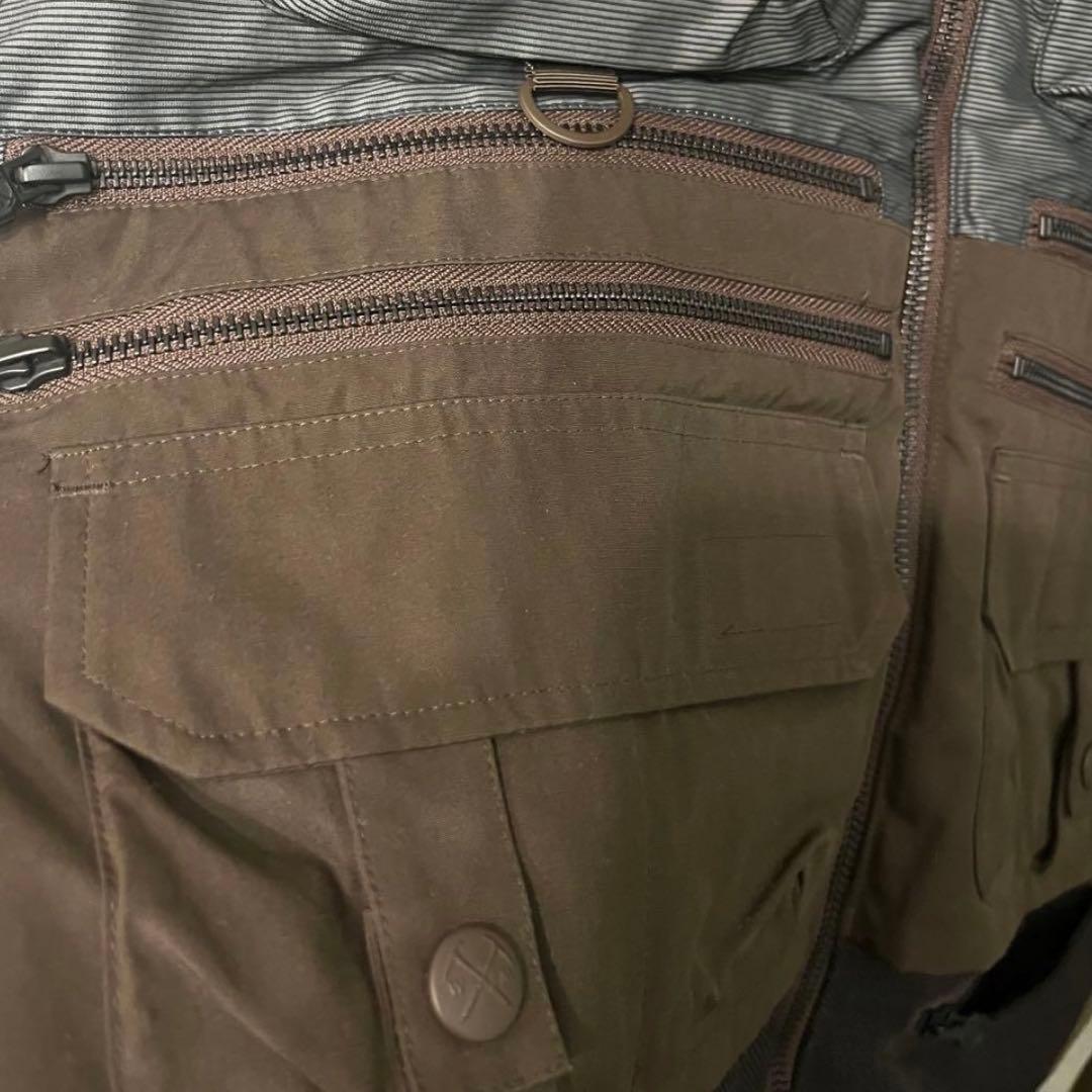 WhiteMountaineeringメッシュコントラストラグランラゲージパーカ