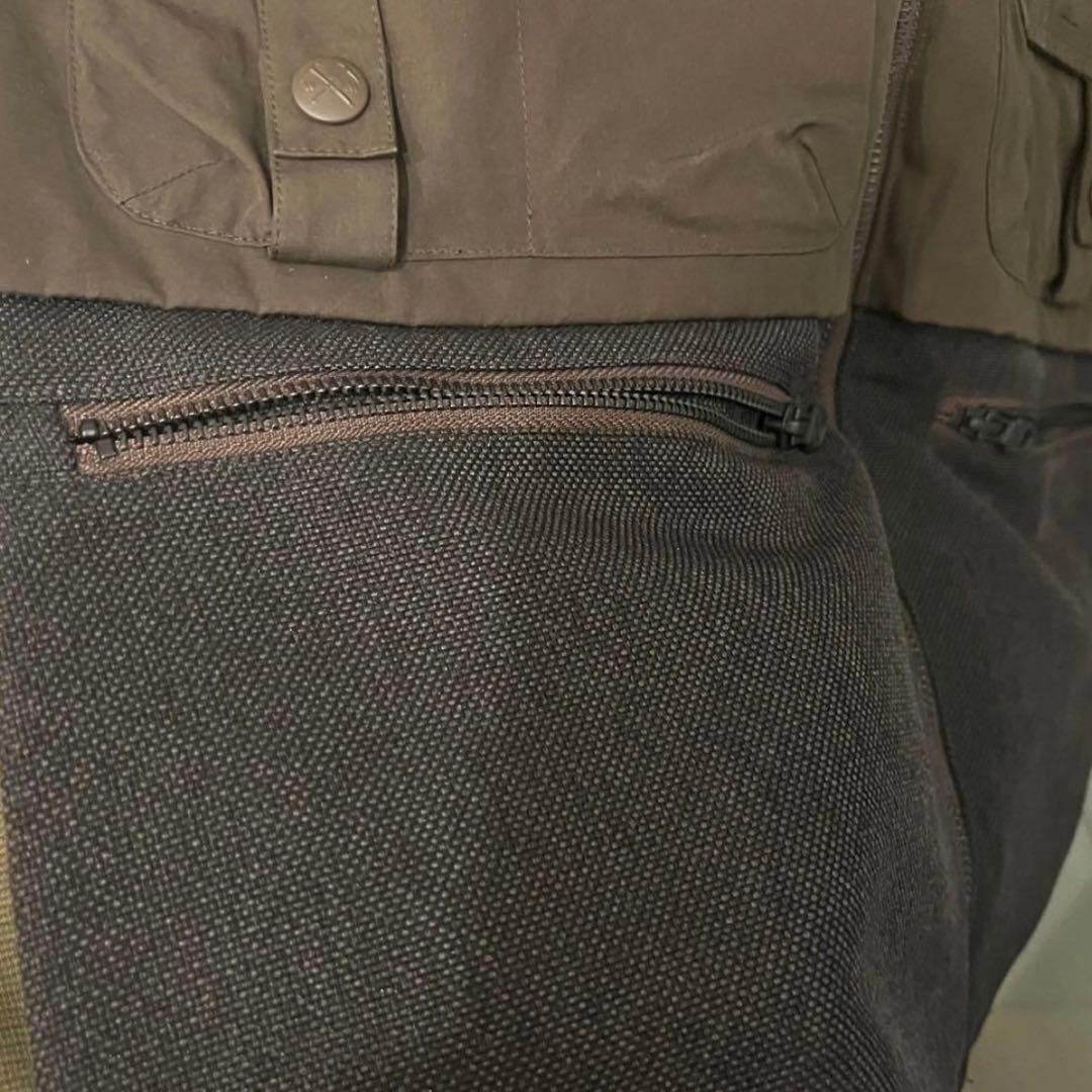 WhiteMountaineeringメッシュコントラストラグランラゲージパーカ