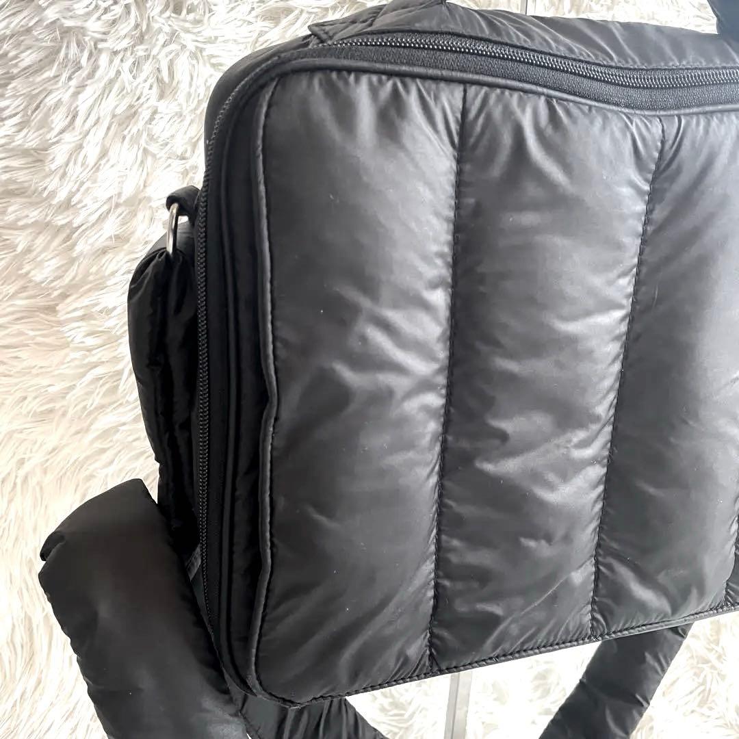 calin カラン ブラック キルティング ショルダーカバン　マザーズバッグ