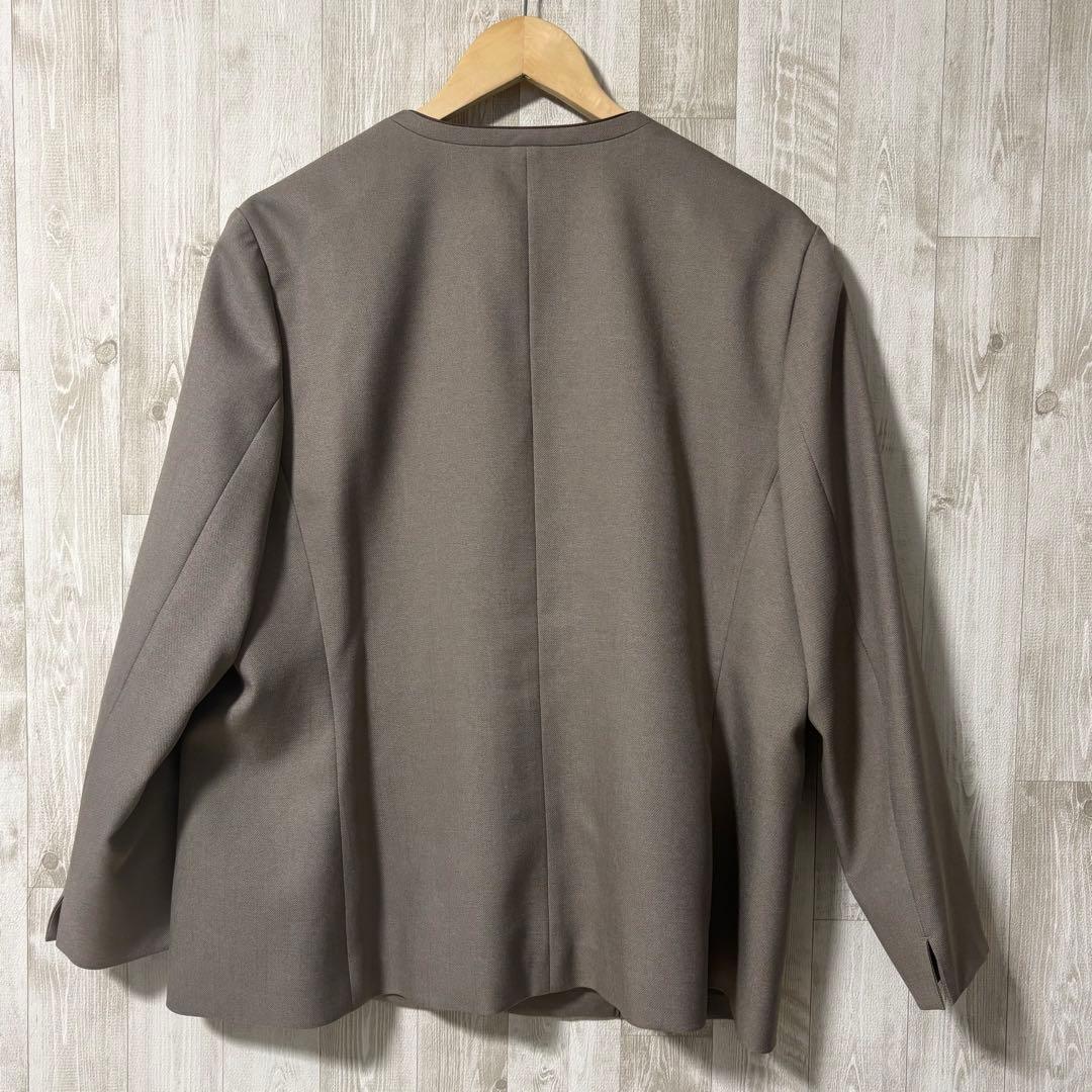 INDIVI 【洗える／UVケア／定番スーツ】ウール調ノーカラージャケット19