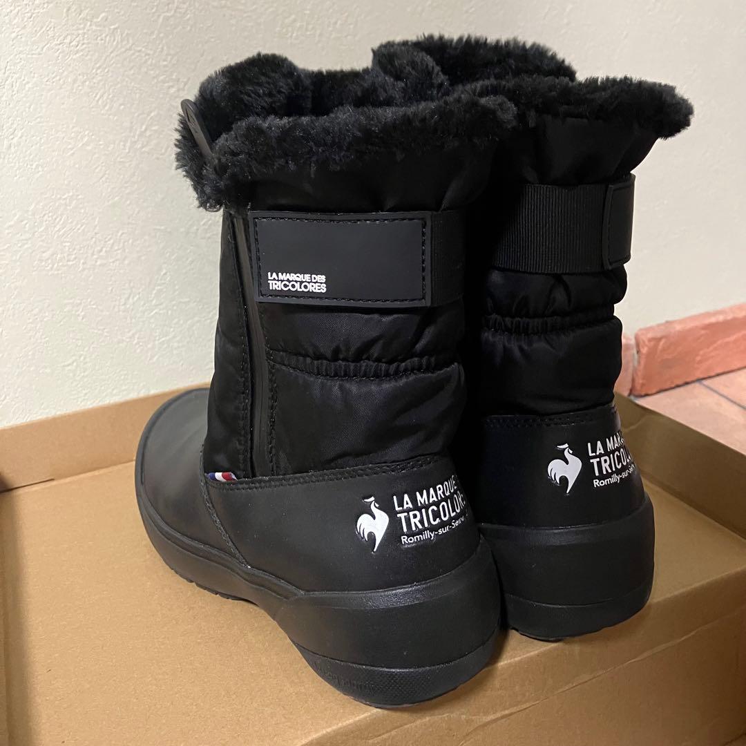 新品 ルコック 24.0cm 防水 レインブーツ スノーブーツ 黒 ブラック