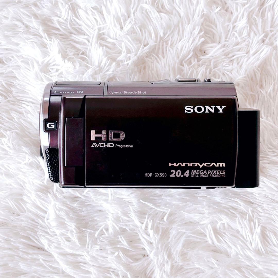 【美品】 SONY Handycam HDR-CX590V ビデオカメラ