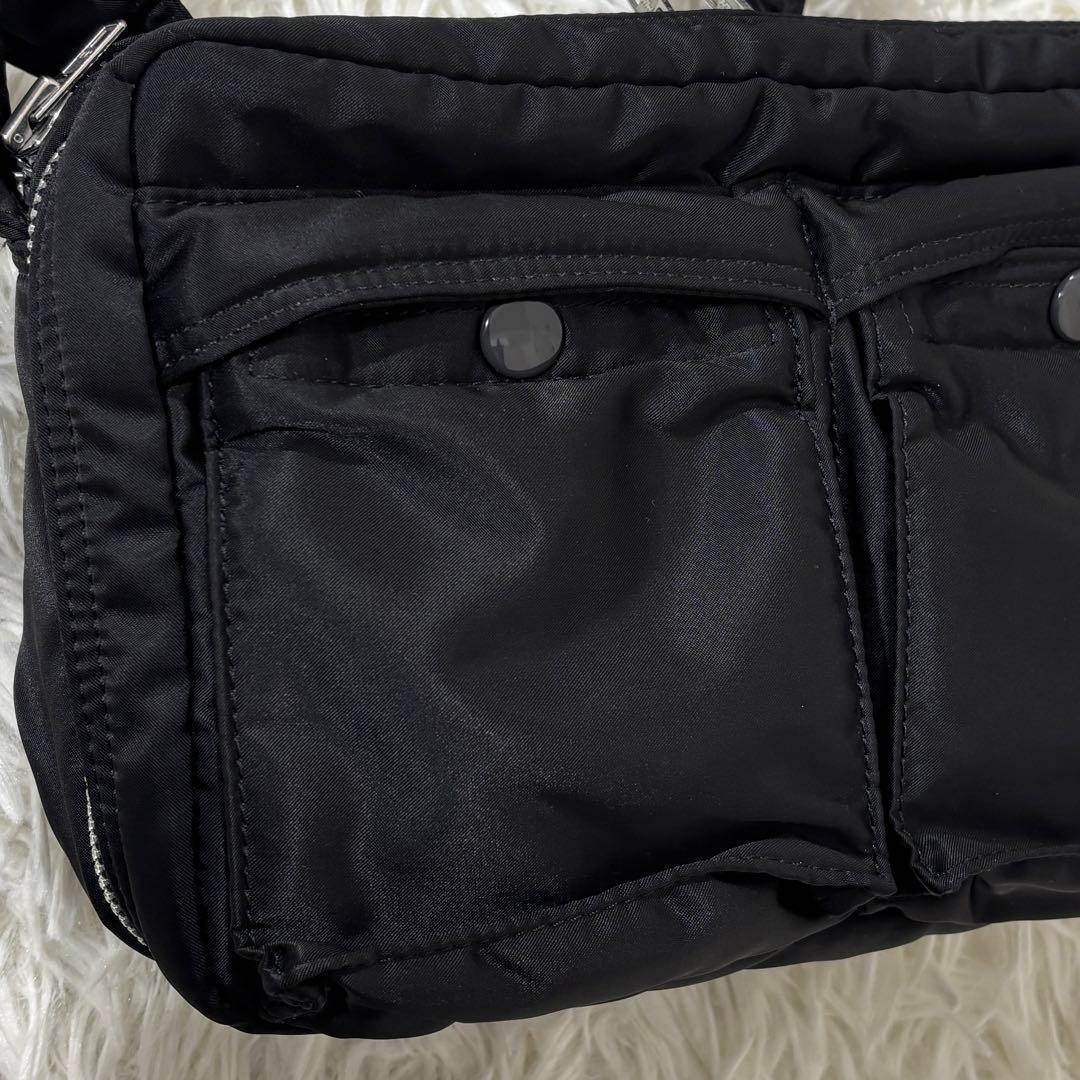 【美品】 PORTER ポーター タンカー ショルダーバッグ 2層 ブラック