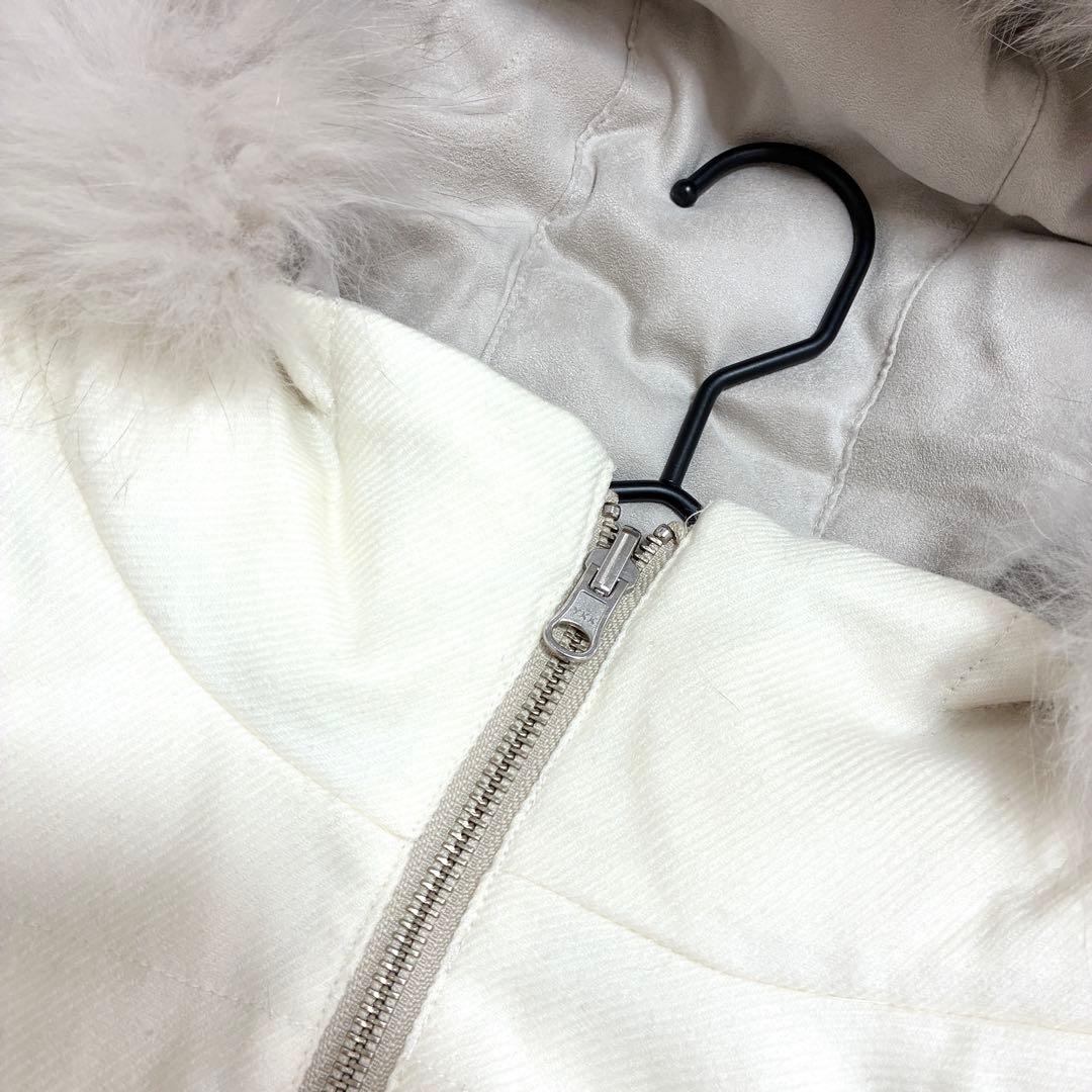 ANAYI✨良品　ダウンベスト　フォックスファー　フード　リバーシブル　きれカジ