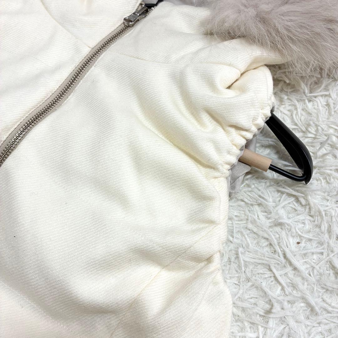 ANAYI✨良品　ダウンベスト　フォックスファー　フード　リバーシブル　きれカジ