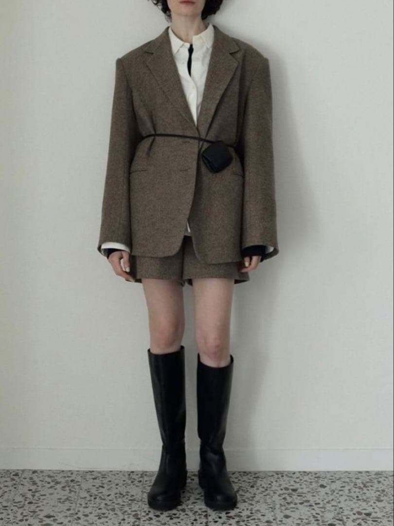 anuke アンヌーク エコレザーロングブーツ ブラック　37