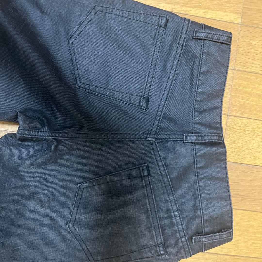 00s 5351 waxed black flare denim Y2K 光沢