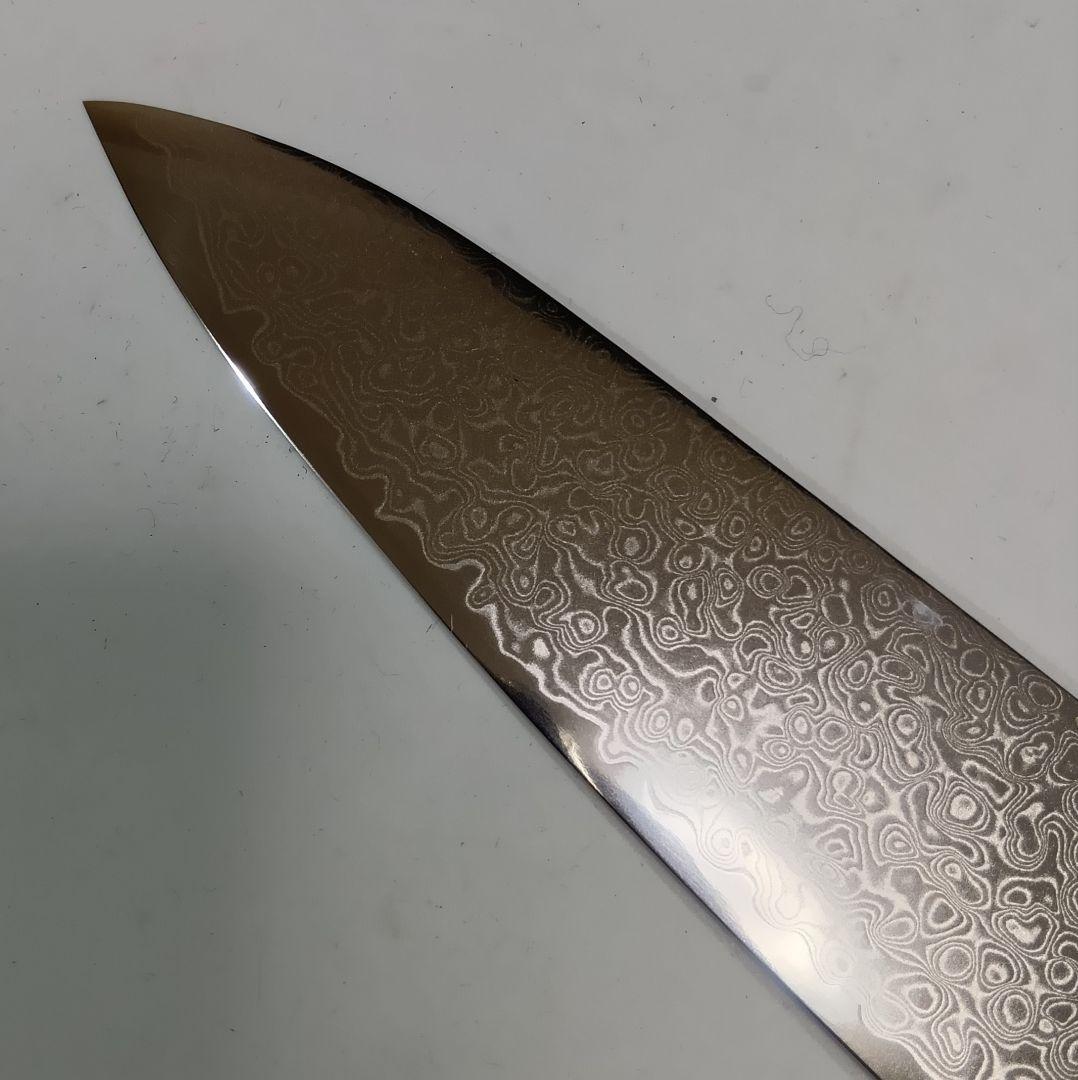 67層ダマスカスVG10 シェフナイフ 24cm 人工象牙＋黒檀柄
