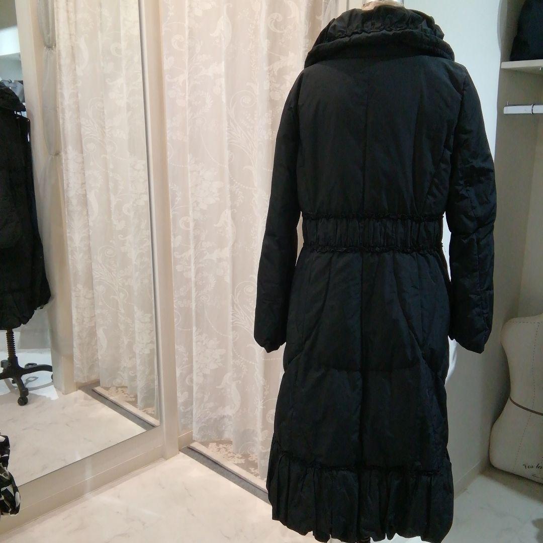 ヒロココシノ　ロングダウンコート黒色　40サイズ