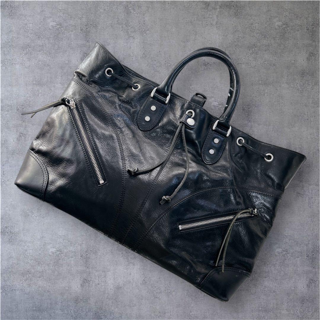 バッグ 00s archive leather hand bag grunge y2k
