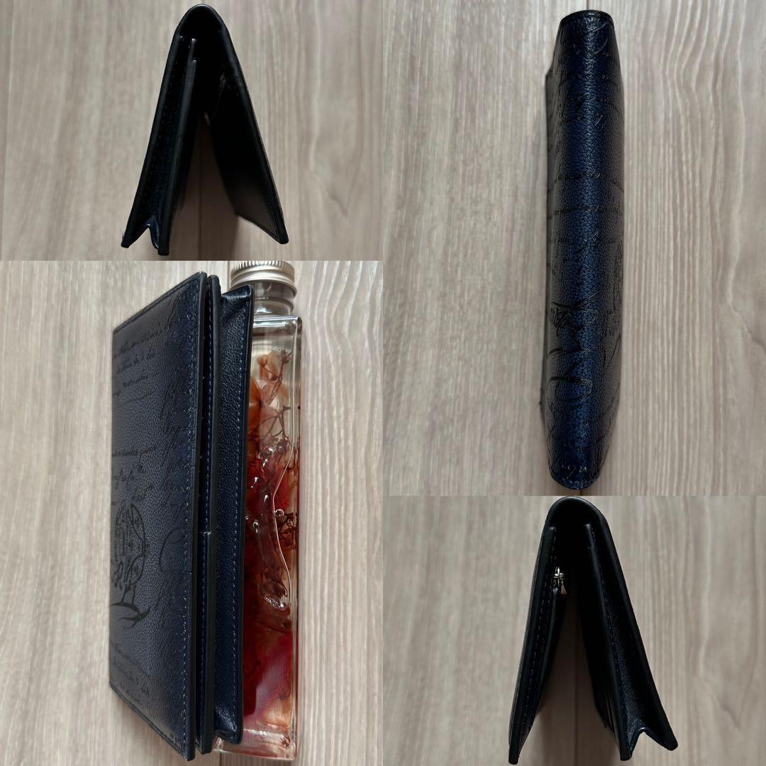 六*道様 新作定価17万 ベルルッティ サンタル レザー 長財布 インディゴデニ