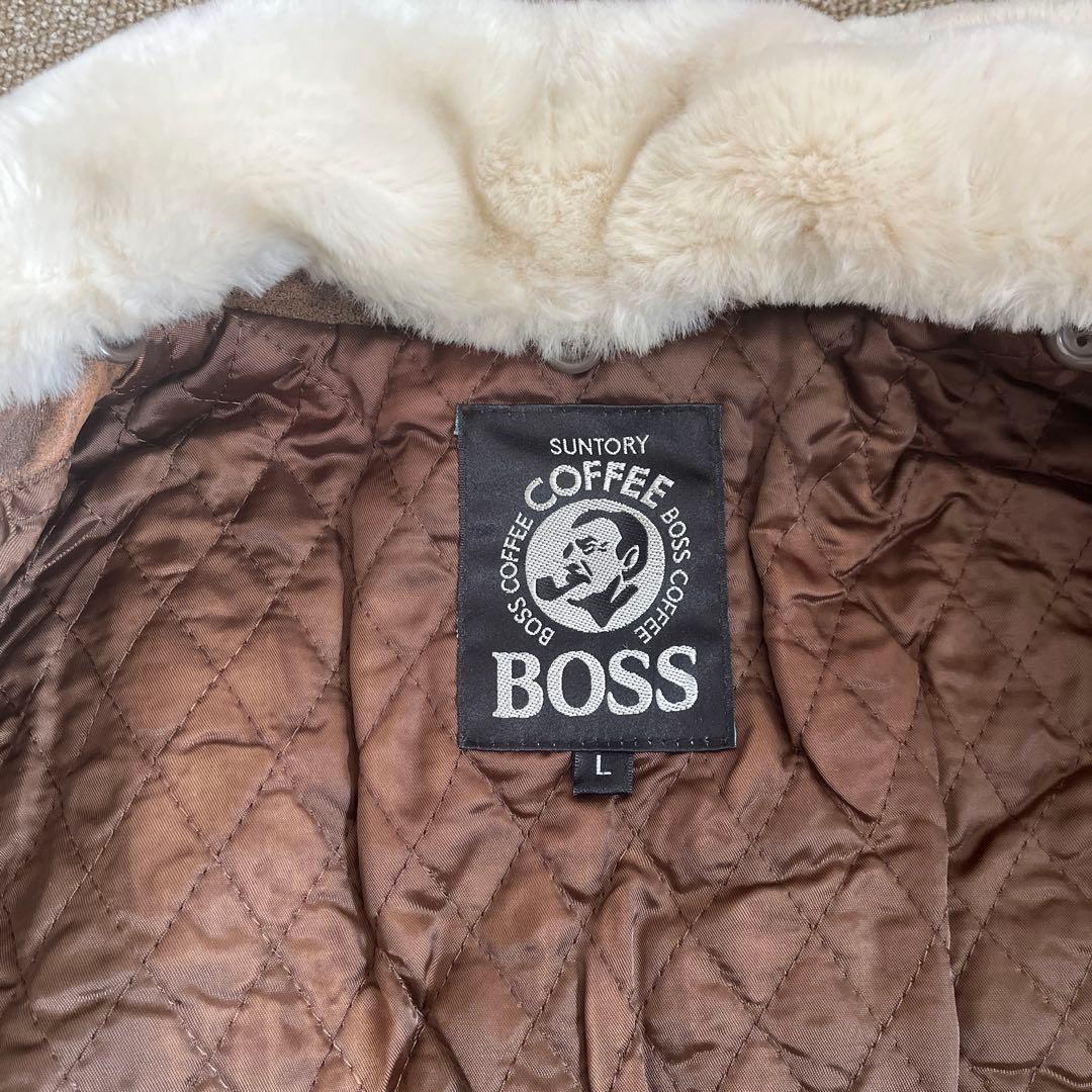 お*ん様 サントリー　BOSSジャン レザーフライトジャケット　L ボスジャン