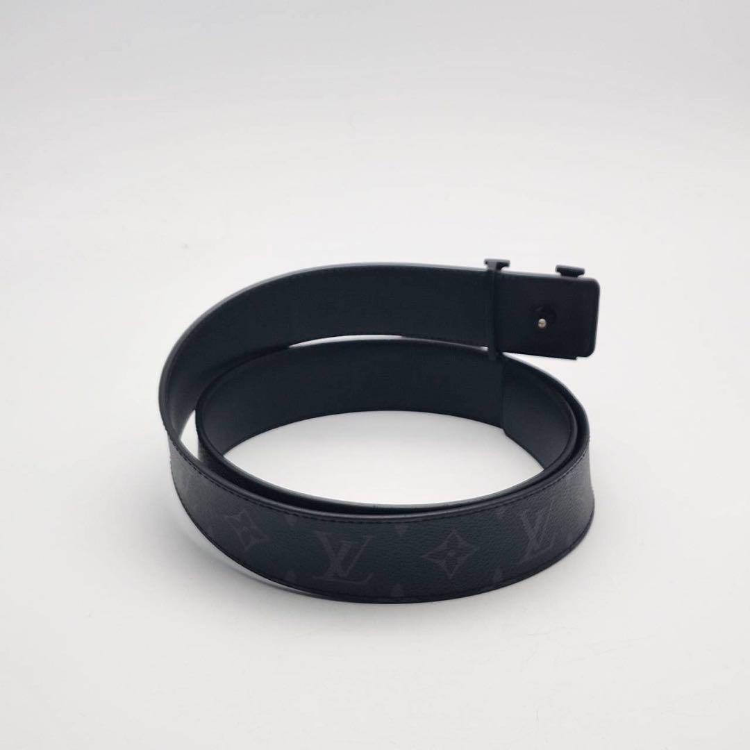 希少　ルイヴィトン モノグラム サンチュール エクリプス 黒ロゴ　LVイニシャル