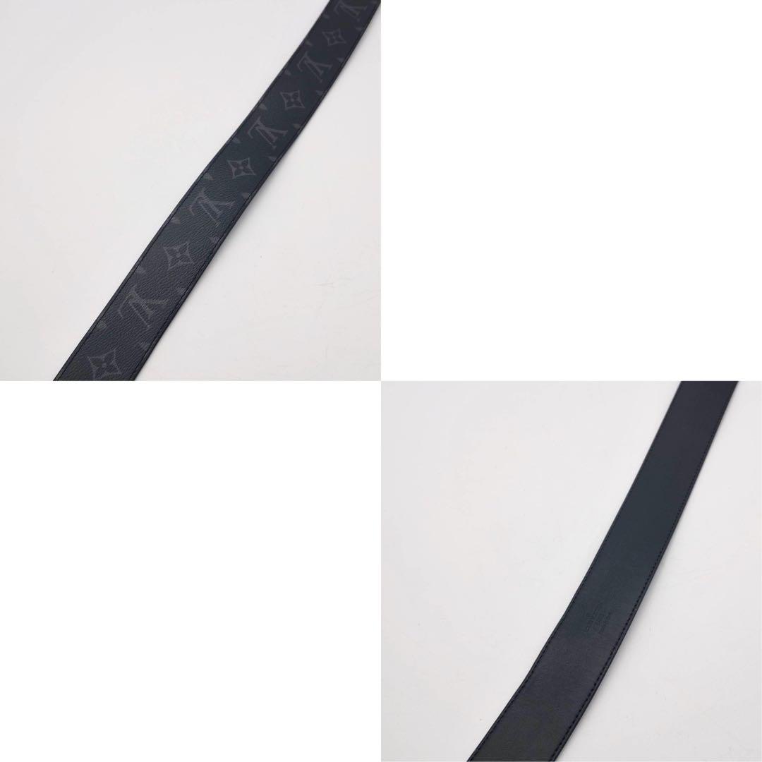 希少　ルイヴィトン モノグラム サンチュール エクリプス 黒ロゴ　LVイニシャル